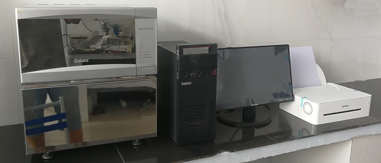 微機水分測定儀現場(chǎng)照片